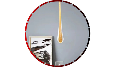 lustre pendente gota dourado 3w 3000k bivolt domum 56 2