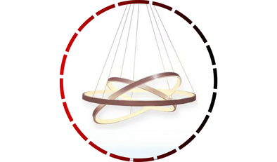 lustre pendente 3 arcos led 60w 3200k rose domum546 1