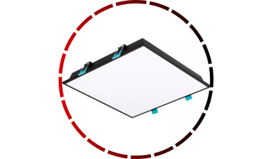 painel edge embutir quadrado 14w 3000k preto stella 46 1