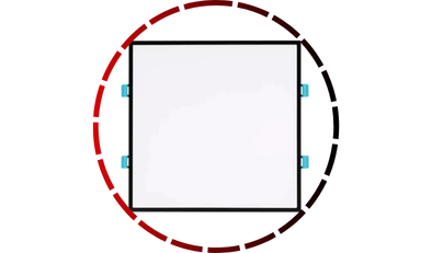 painel edge embutir quadrado 14w 3000k preto stella 46 2