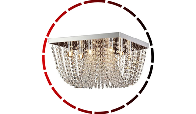 plafon led sobrepor cristal quadrado 50w 400x250mm blumenau iluminacao 4156