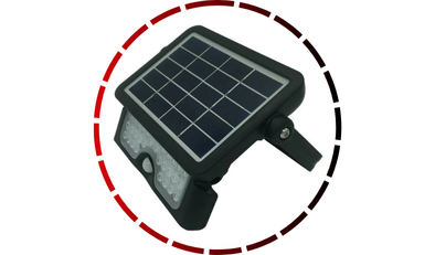 projetor de luz a energia solar 360o com sensor led 5w ip65 demi4 56