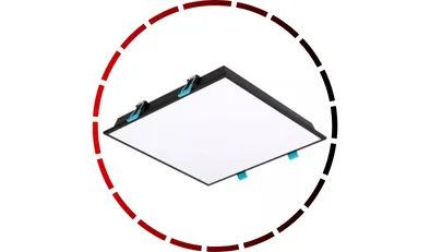 painel edge embutir quadrado 20w 4000k preto bivolt stella56 2