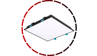 painel edge embutir quadrado 20w 3000k preto bivolt stella 45 1