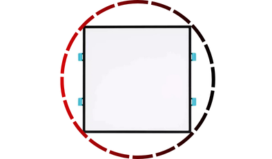 painel edge embutir quadrado 20w 3000k preto bivolt stella 45 2