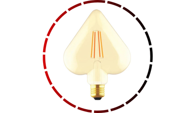 lampada led l125 filam 4w autovolt e 27 2000k bulbo ambar g light45