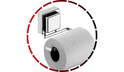 suporte para papel higienico 12cm ventosa cromado future 46