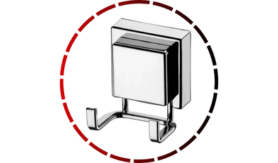 gancho duplo com ventosa cromado future465 1