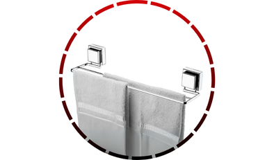 toalheiro duplo ventosa cromado 45cm future 456 1