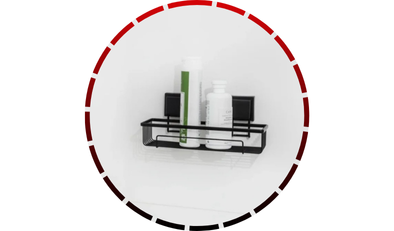 suporte para shampoo ventosa preto fosco future 456 1