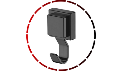gancho multiuso com ventosa preto fosco future 5 1