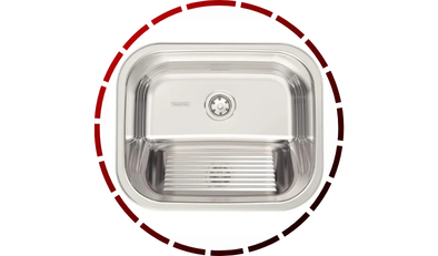 tanque tramontina 50x40x23 de encaixe inox polido 546 2