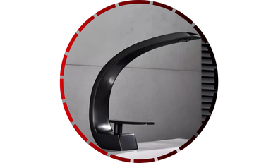 torneira monocomando gourmet curva para banheiro preta domum456 2