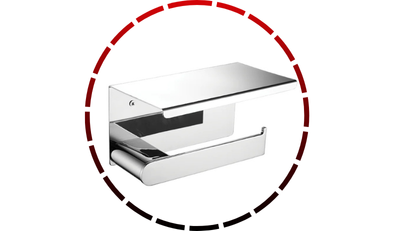 papeleira com suporte lorentrend cromada lorenzetti456