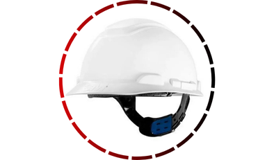 capacete aba frontal completo branco 3m645