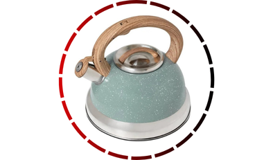 chaleira com apito roma 2 7 litros em aluminio verde brinox 45 3