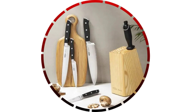 conjunto de facas 6 pecas com cepo infinity em aco inox brinox 456 1