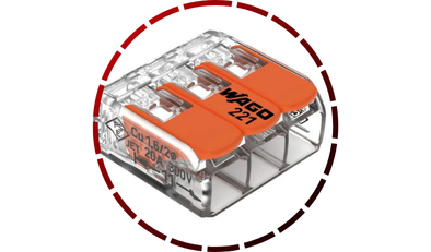 conector emenda 3 cond 221 413 caixa com 50 pecas transparentes wago 546 1