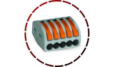 conector emenda 5 cond com 40 pecas wago 45