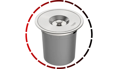 lixeira inox de embutir clean 5l tramontina 45 1