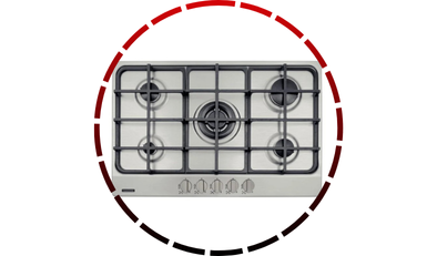 cooktop a gas new penta em aco inox 5 queimadores tramontina 9184 3