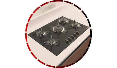 cooktop a gas penta em vidro temperado preto com 5 queimadores tramontina 45 2