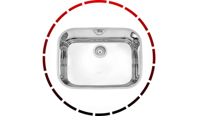 cuba de embutir lavinia 48 bl em aco inox alto brilho tramontina 45 1