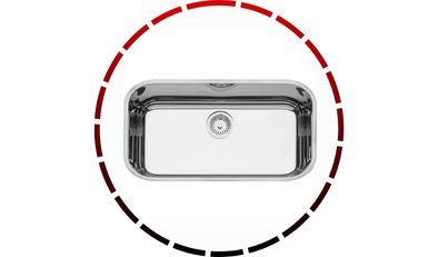 cuba tramontina 56x34cm lavinia 56 bl em aco inox alto brilho 54 1