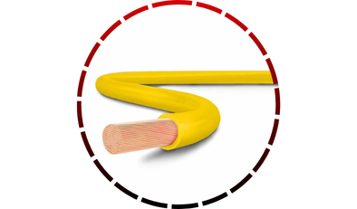 rolo cabo flexivel 750v 1 50mm amarelo 100 metros sil 45 1