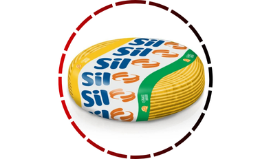 rolo cabo flexivel 750v 1 50mm amarelo 100 metros sil 45 2