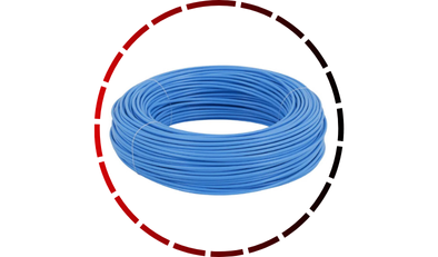 rolo cabo flexivel 750v 6mm 100 metros azul sil 54 1