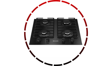cooktop 4 bocas a gas mesa de vidro grades de ferro fundido mcg4bm bivolt mueller 45 3