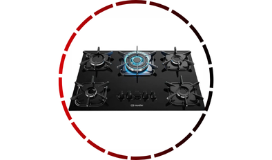 cooktop 5 bocas com queimador tripla chama bivolt preto mueller 45 4