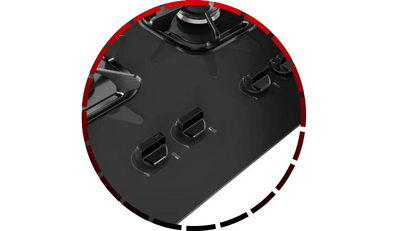 cooktop 4 bocas com queimador ultra chama preto 220v mueller 45 3