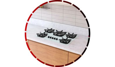 cooktop 5 bocas com queimador tripla chama bivolt branco mueller4 5 1