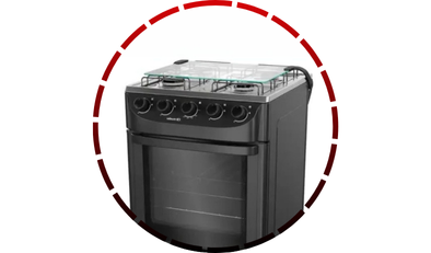 fogao 4 bocas preto fosco acendimento manual mfi4ba mueller 56 1