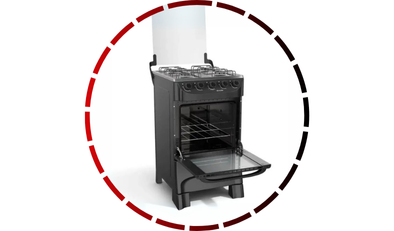 fogao 4 bocas preto fosco acendimento manual mfi4ba mueller 56 2