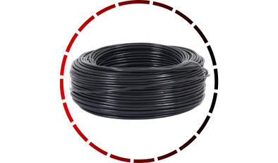 rolo com 100 metros de cabo flexivel 750v 1mm preto sil 45 2