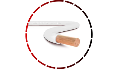 rolo com 100 metros de cabo flexivel 750v 1mm branco sil 45 1