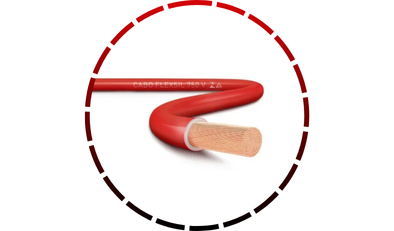 rolo com 100 metros de cabo flexivel 750v 1mm vermelho sil 45 1
