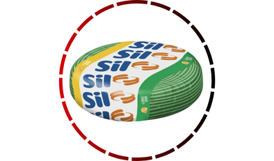 rolo com 100 metros de cabo flexivel 750v 1mm verde sil 45 1