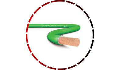 rolo com 100 metros de cabo flexivel 750v 1mm verde sil 45 2