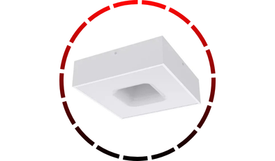 plafon waffle led quadrado bivolt luz branca taschibra 45