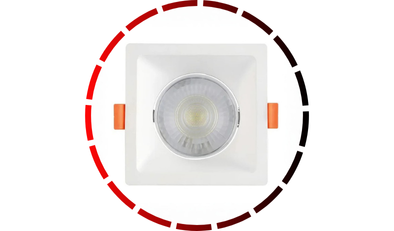 spot led embutir quadrado recuado 3w bivolt abs pc branco blumenau iluminacao 45