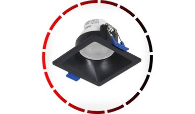 spot led embutir quadrado recuado 3w bivolt abs pc preto blumenau iluminacao 485