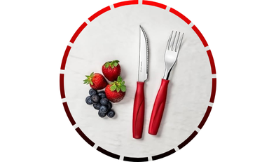 faqueiro itaparica vermelho com 24 pecas brinox 5 3