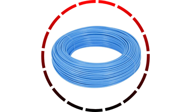 rolo cabo flexivel 750v 6mm 100 metros azul cobrecom45 2