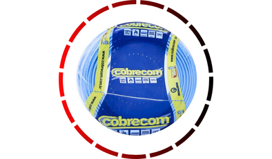 rolo cabo flexivel 750v 6mm 100 metros azul cobrecom45 1