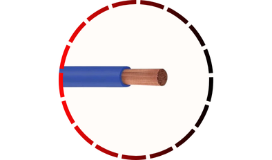 rolo com 100m de cabo de cobre 750v 1 5mm azul corfio 78 1