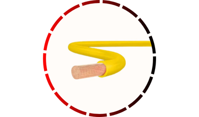 rolo com 100m de cabo de cobre 750v 1 5mm amarelo corfio 482 1